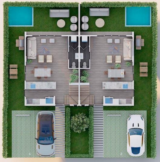 Plano villa 3 habitaciones Allegra Park Punta Cana