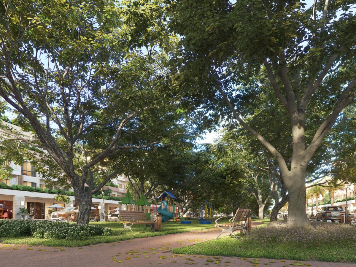 Parque central con juegos de City Place Luxury Condos