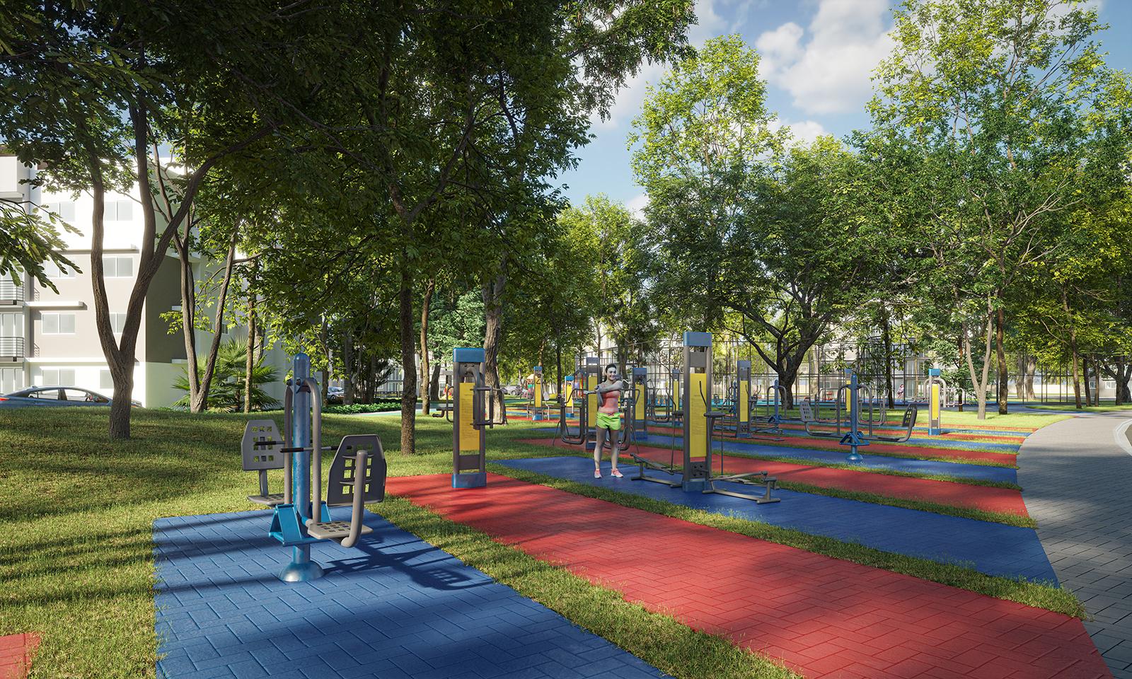 Gimnasio al aire libre de Palmas de Santo Domingo Norte