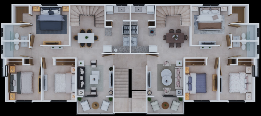 Plano Penthouse 1er. nivel Brisas Del Prado