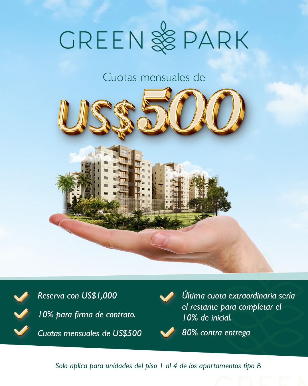 Promo US$500 Green Park