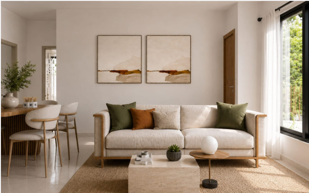Sala de la villa de 2 habitaciones de Praderas del Farallón