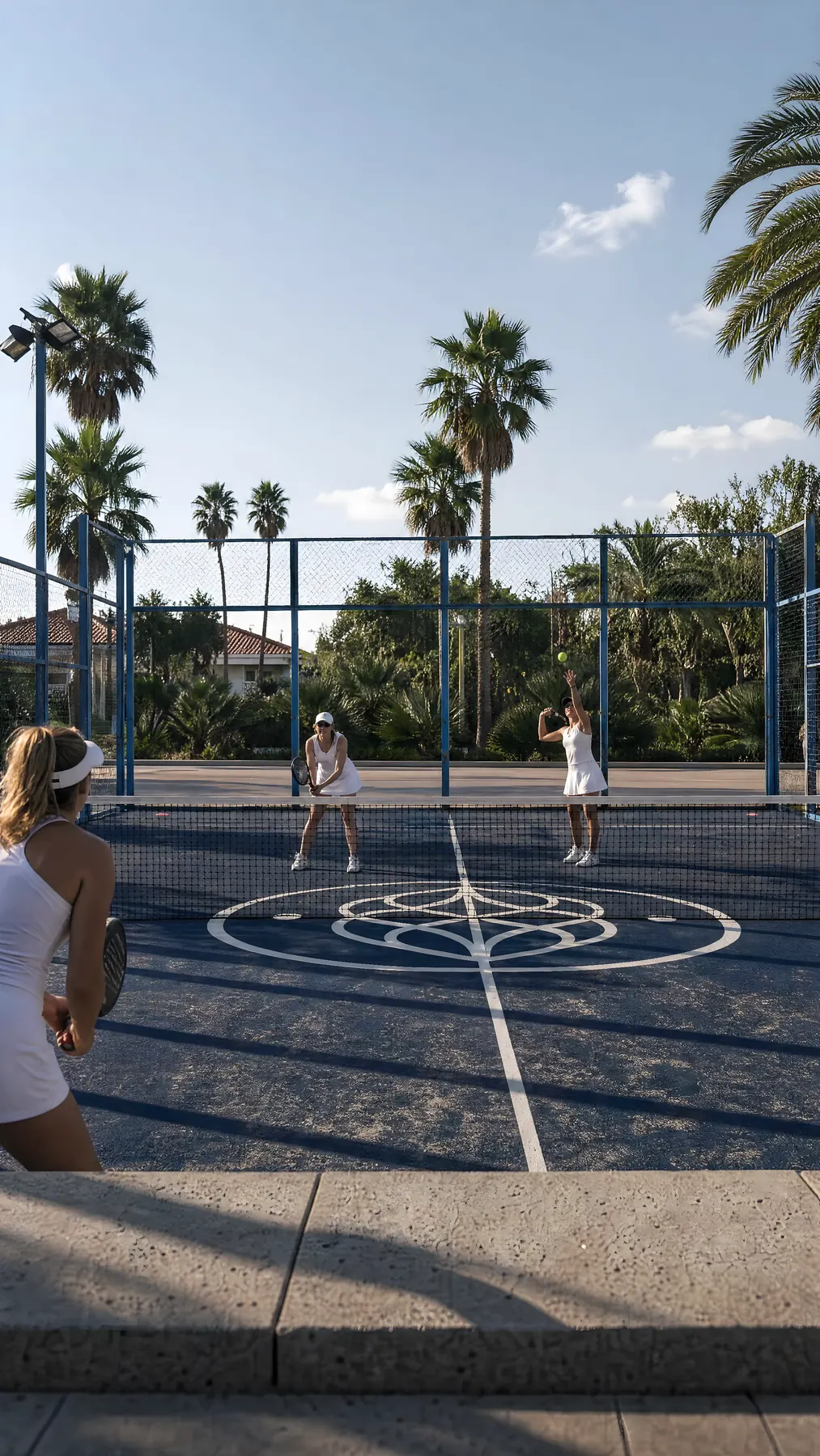 Cancha de pádel entre palmeras de Cruise On Land Punta Cana