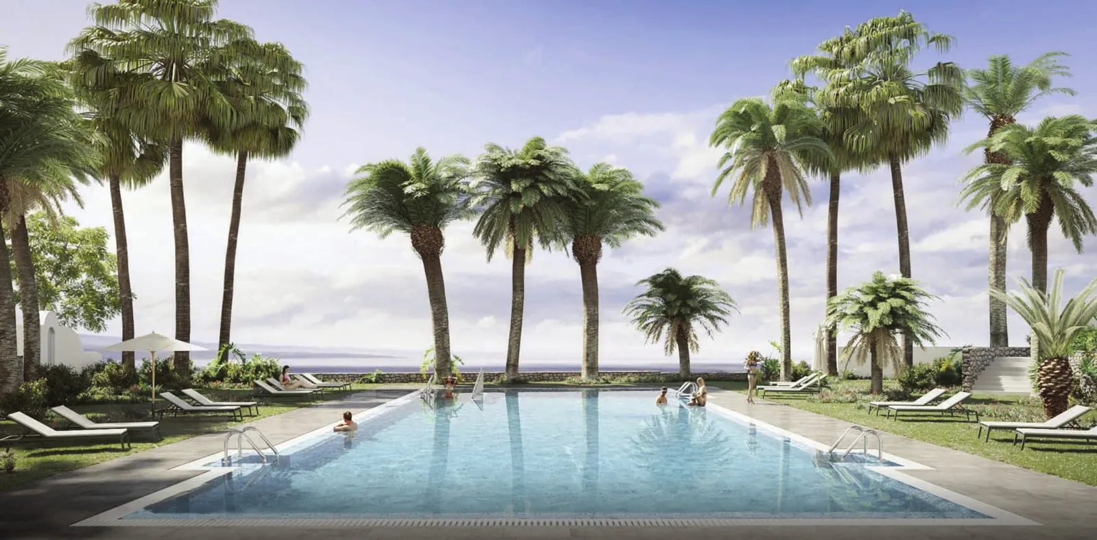 The Oasis, piscina frente al mar del club Casa Playa en Juan Dolio