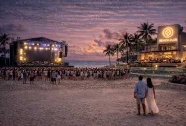 Concierto al atardecer en la playa de Cruise On Land Punta Cana