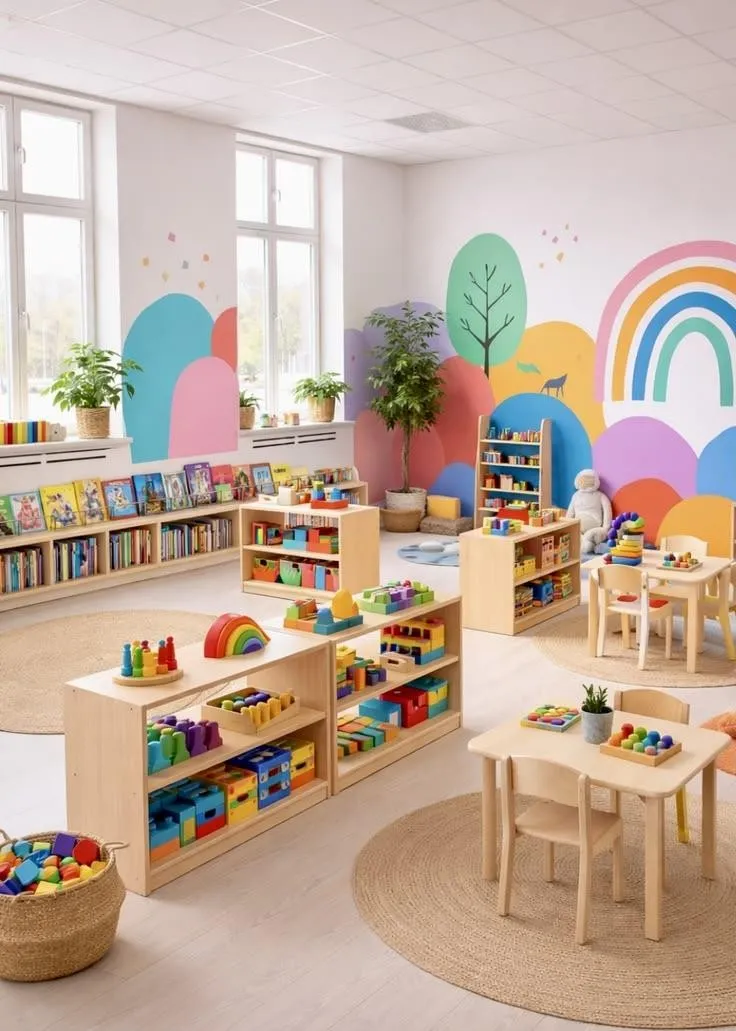 Day care con mobiliario infantil en la casa club de Brisas de las Colinas 8, imagen de referencia