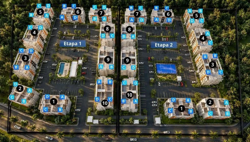 Master plan de Garden Life Residences por etapas