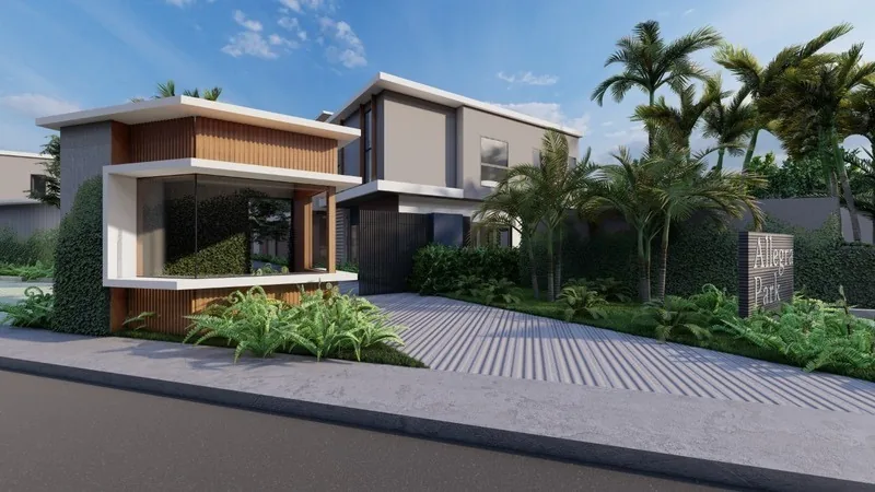 Allegra Park: villas duplex nuevas en el Residencial Bávaro-Punta Cana 5 Lobby de entrada de Allegra Park Punta Cana