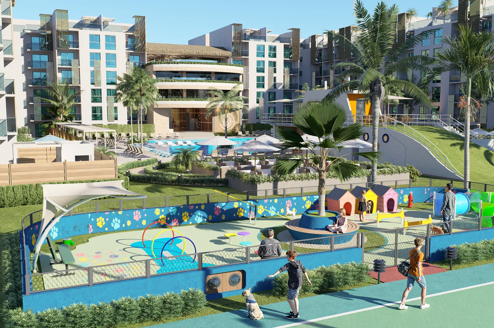 Playground con juegos de agua de Cruise On Land Punta Cana