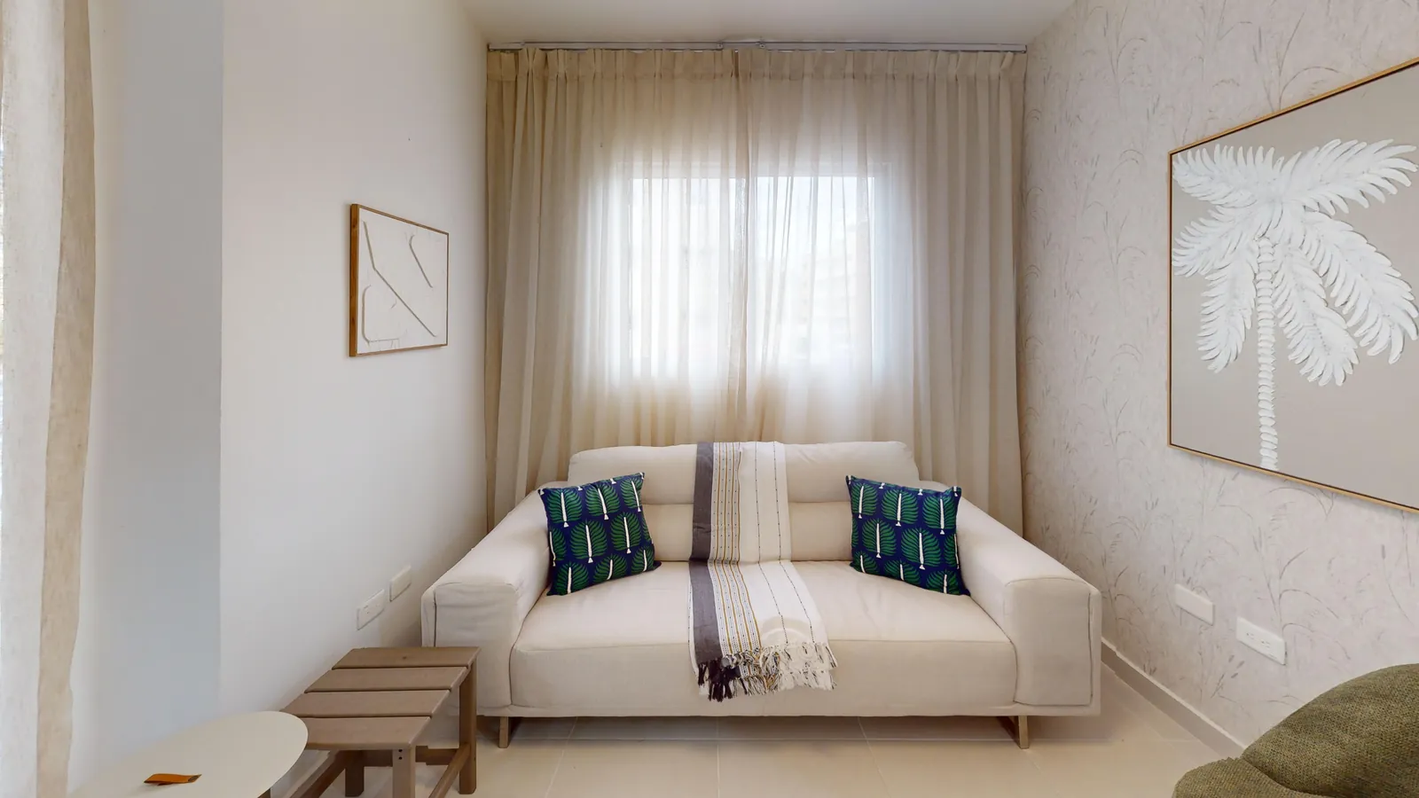 Sala del apartamento modelo del Residencial Don Galo J. Mariot