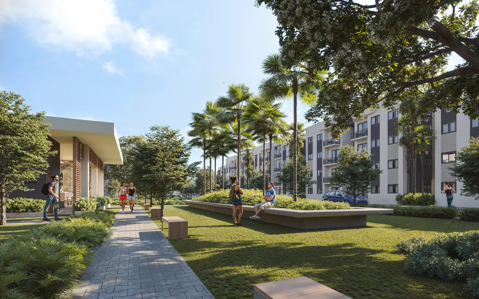 Senderos para caminar y áreas verdes de Brisas de las Colinas 7